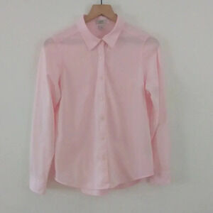 L. L. Bean Pink Shrink Free Button Up Shirt Women's Small
